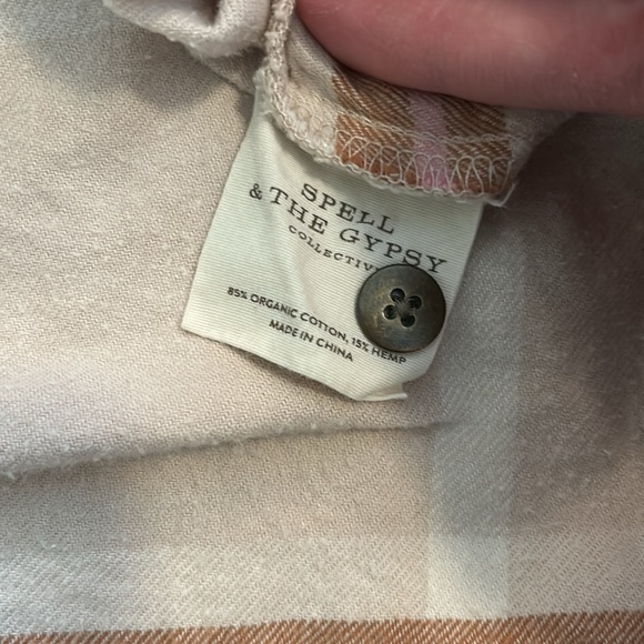 Spell & The Gypsy Collective Basecamp Flannel Shirt in Musk - Picture 8 of 8
